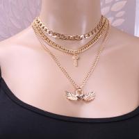 Multi Layer Necklace Zinc Alloy fashion jewelry & for woman nickel lead & cadmium free Sold By Strand