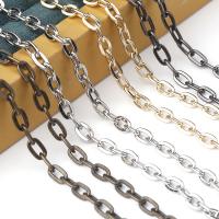 Iron Nakit Chain, Željezo, pozlaćen, križni lanac & modni nakit & možete DIY, više boja za izbor, 7x4.50x1.30mm, 5m/Torba, Prodano By Torba