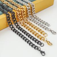 Ruostumaton teräs Kaulakoru, päällystetty, muoti korut & tee-se-itse & erikokoisia valinnalle & Curb Chain, enemmän värejä valinta, nikkeli, lyijy ja kadmium vapaa, 1PC/laukku, Myymät laukku