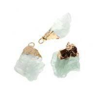 Quartz Gemstone Pendants Brass with Clear Quartz Sold By PC