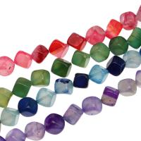 Agate Beads Cube DIY Sold Per 15 Inch Strand