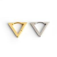 925 sterling silver Huggie Hoop Earring, Triangle, plated, för kvinna, fler färger för val, 14.30x12.20x2.10mm, Innerdiameter:Ca 8mm, Säljs av Par