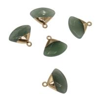 Gemstone Vedhæng Smykker, Farvet Marble, med Zinc Alloy, flere farver til valg, 18x19x6mm, Solgt af PC