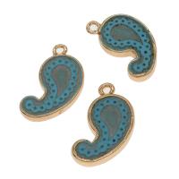 Turquoise Hanger, Zinc Alloy, met Synthetische Turquoise, Wolf Tooth, blauw, 28x16x5mm, Verkocht door PC