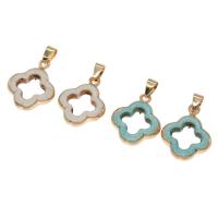 Turquoise Hanger, Zinc Alloy, met Synthetische Turquoise, Bloem, meer kleuren voor de keuze, 26x20x4mm, Verkocht door PC