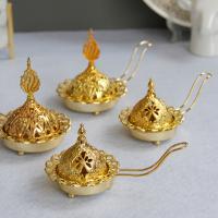 Traditional Ceramic Inserted Burner Incense Seat Zinc Alloy plated for home and office & durable Sold By PC