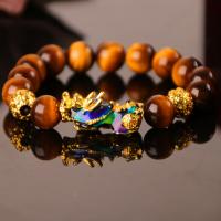 Natural Tiger Eye Bracelets Mythical Wild Animal fashion jewelry & Unisex Sold By Strand