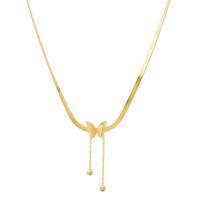 Colar de aço titânio, Partículas de aço, with 1.97inch extender chain, joias de moda & para mulher, dourado, comprimento 14.96 inchaltura, vendido por PC