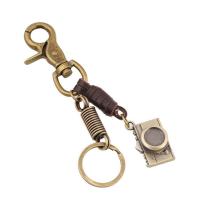 Zinklegering sleutelhanger haak, Zinc Alloy, met PU, voor de mens, 140x30mm, Verkocht door PC