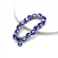 Evil Eye sieraden Armband, Lampwork, Boze oog, handgemaakt, uniseks, blauw, 11mm, Lengte 18 cm, Verkocht door PC