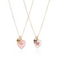 Zinc Alloy Children Necklace enamel mixed colors Length 44.5 cm Sold By PC