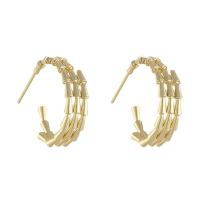 Brass Stud Earring plated for woman golden Sold By Pair