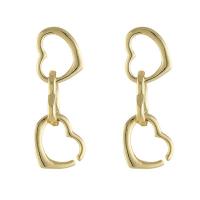 Messing oorhangers, plated, voor vrouw, gouden, 6x20mmuff0c6x22mmuff0c9x26mm, Verkocht door pair