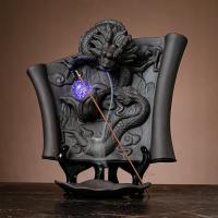 Backflow Incense Burner Purple Clay plated for home and office & durable Sold By PC