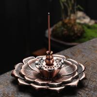 Traditional Ceramic Inserted Burner Incense Seat Zinc Alloy plated for home and office & durable nickel lead & cadmium free Sold By PC