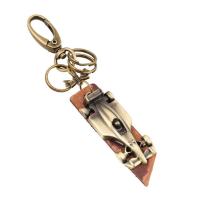 Zinc Alloy Key Clasp with PU Leather for man nickel lead & cadmium free Sold By PC