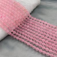 Korálky přírodní Rose Quartz, Kolo, DIY, růžový, Prodáno za 38 cm Strand