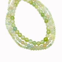 Perles agates, Agate aux raisins, Rond, poli, DIY, vert d'herbe, Vendu par 38 cm brin