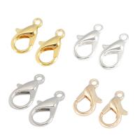 Messing Karabinerverschluss, mit 18 K Gold, plattiert, keine, 10mm,12mm,14mm, 100PCs/Tasche, verkauft von Tasche