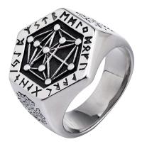 Titanium Steel Finger Ring plated & for man Sold By PC