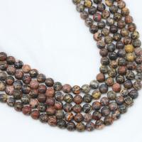 Huid van de luipaard Stone, Ronde, gepolijst, DIY, gemengde kleuren, Per verkocht 38 cm Strand