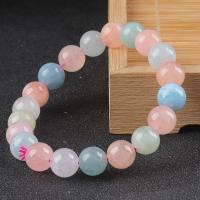 Gemstone Bracelets Morganite Round Unisex Sold By Strand