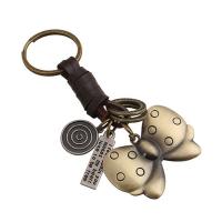 Zinc Alloy Key Lås, med PU, Bowknot, Unisex, nikkel, bly & cadmium fri, 100x30mm, Solgt af PC