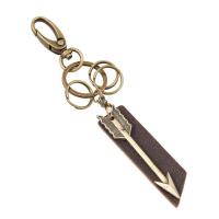 Zinc Alloy Key Clasp with PU Leather Unisex nickel lead & cadmium free Sold By PC