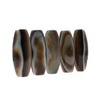 Agaat kralen, Drum, DIY, gemengde kleuren, 49x20x20mm, Gat:Ca 2mm, Verkocht door PC