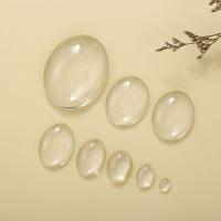 Crystal Cabochoner, Krystal, ellipse, poleret, for tid perle cabochon, Krystal, 1000pc'er/Bag, Solgt af Bag