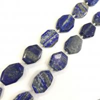 Lapis lazuli perle, Lazulit, Osmerokut, uglađen, možete DIY, ljubičasta boja, 25-35mm, 9računala/Strand, Prodano Per 38 cm Strand