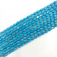 Χάντρες Turquoise, τυρκουάζ, Teardrop, γυαλισμένο, DIY, μπλε, 6x9mm, Sold Per 38 cm Strand