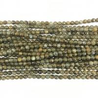 Labradorite Pärlor, Månsten, Rund, polerad, DIY & fasetterad, grön, 6mm, 64PC/Strand, Såld Per 38 cm Strand