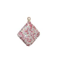 Rhinestone Pendant Rhinestone Clay Pave Rhombus Unisex Sold By PC