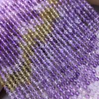 Ametrine Χάντρα, Γύρος, γυαλισμένο, DIY & πολύπλευρη, μικτά χρώματα, 3.8-4mm, Μήκος 38 cm, Sold Με PC