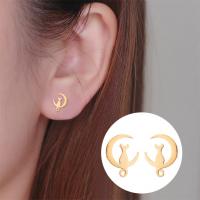 Stainless Steel Stud Earrings plated fashion jewelry & for woman Sold By Pair