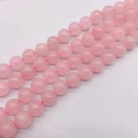 Perles Quartz Rose naturel, Rond, DIY, rose, Vendu par 38 cm brin