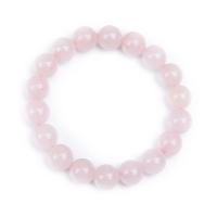 Quartz Bracelets Gemstone Round & for woman pink Length Approx 7.48  Sold By PC