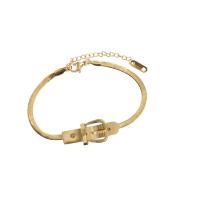 Titanium Steel Bracelet & Bangle gold color plated for woman Length Approx 6.3 Inch Sold By PC