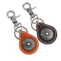 Zinc Alloy Key Clasp with PU Leather for man nickel lead & cadmium free Sold By PC