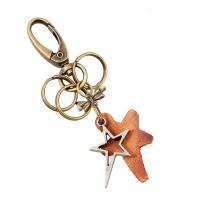 Zinc Alloy Key Clasp with PU Leather for man nickel lead & cadmium free Sold By PC