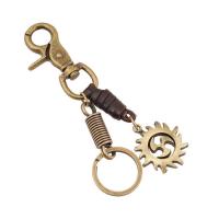 Zinc Alloy Key Clasp with PU Leather for man nickel lead & cadmium free Sold By PC