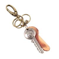 Zinc Alloy Key Clasp with PU Leather for man nickel lead & cadmium free Sold By PC