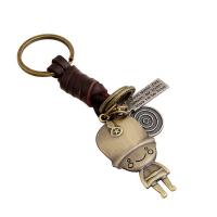 Zinc Alloy Key Clasp with PU Leather for man nickel lead & cadmium free Sold By PC