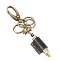 Zinc Alloy Key Clasp with PU Leather for man nickel lead & cadmium free Sold By PC