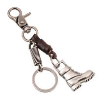 Zinc Alloy Key Clasp with PU Leather for man nickel lead & cadmium free Sold By PC