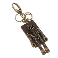 Zinc Alloy Key Clasp with PU Leather for man nickel lead & cadmium free Sold By PC