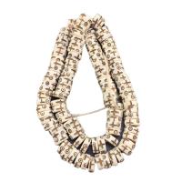 Ox Bone Beads Flat Round Carved DIY Length 32 cm Sold By PC