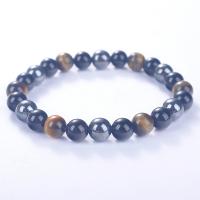 Gemstone Náramky, Přírodní kámen, Kolo, unisex, modrý, 8mm, Délka 19 cm, Prodáno By PC