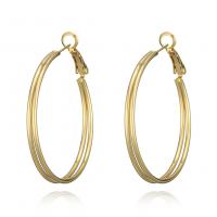 Brass Hoop Earring plated for woman Sold By Pair